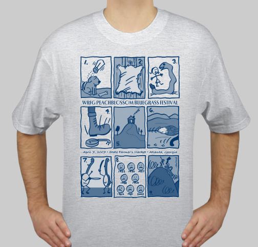bluegrass t-shirt designed by brad laird