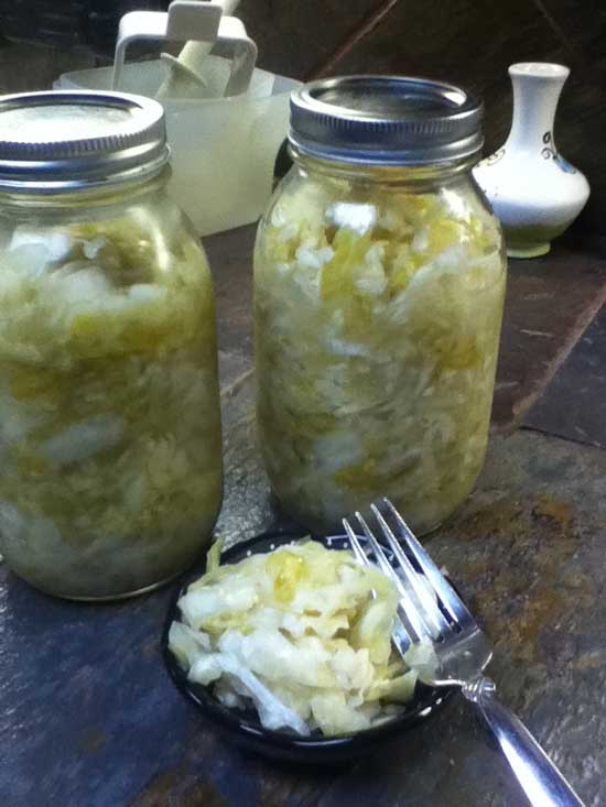 finished home made kraut