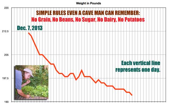 weight loss on the cave man paleo diet