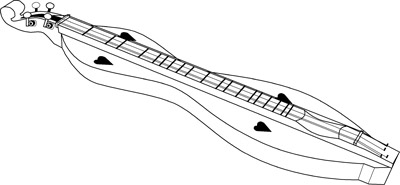 layout of the frets of a mountain dulcimer