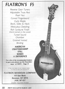 Flatiron mandolin ad