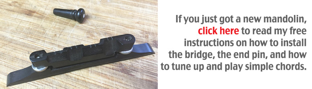 how to install mandolin bridge